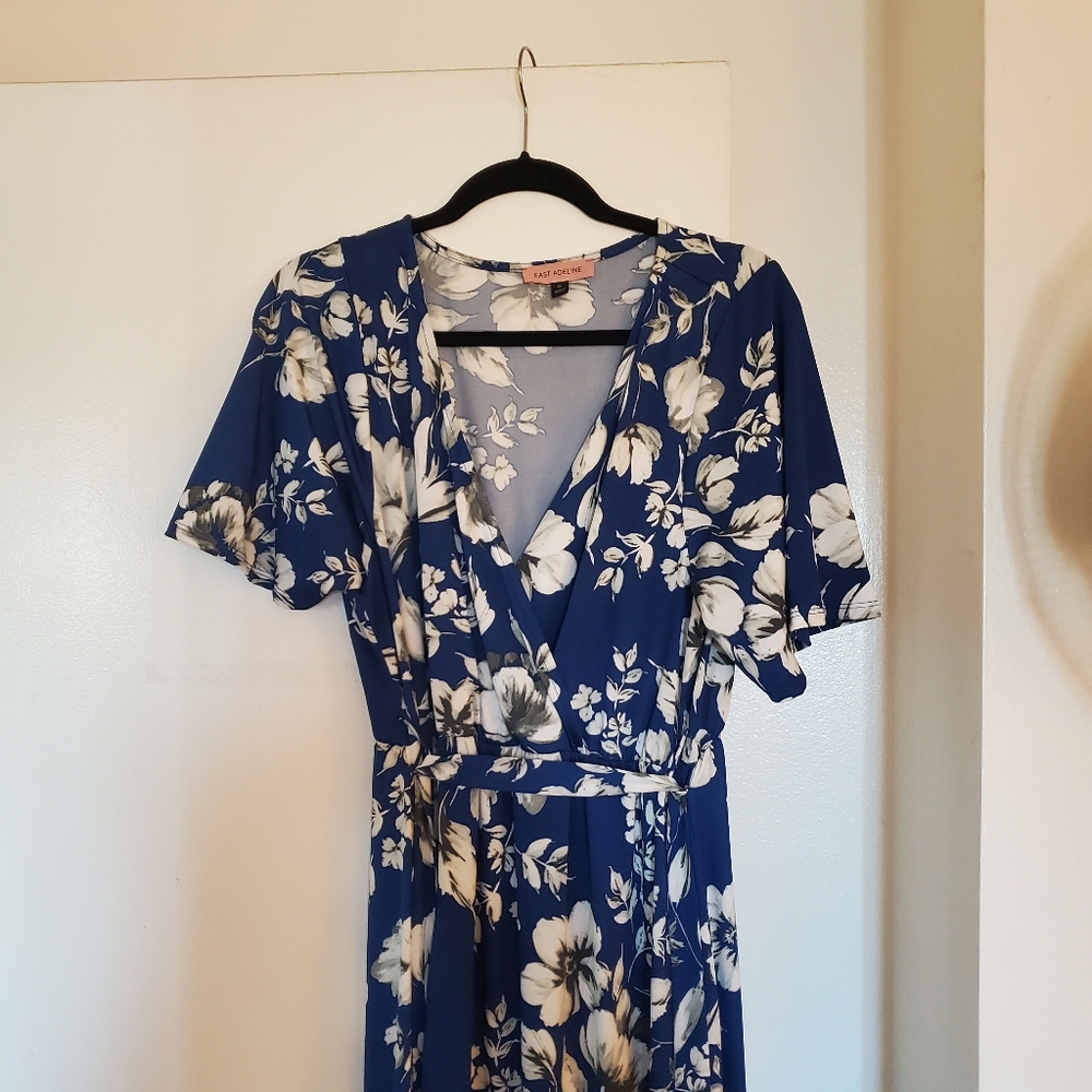 Blue floral dress